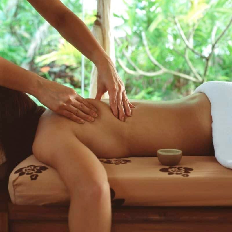Young woman having a massage